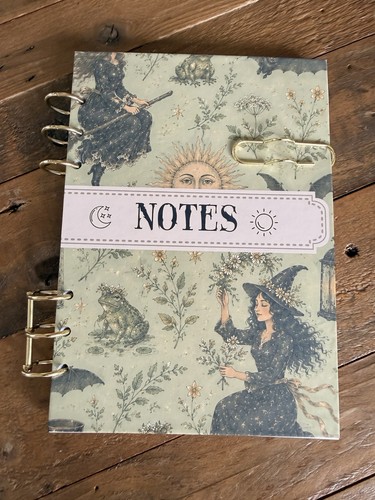 Handmade witchy ring binder - witchy,