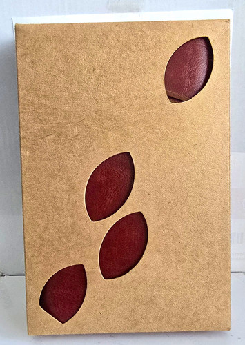 Brown faux leather leaf wrap - brown,