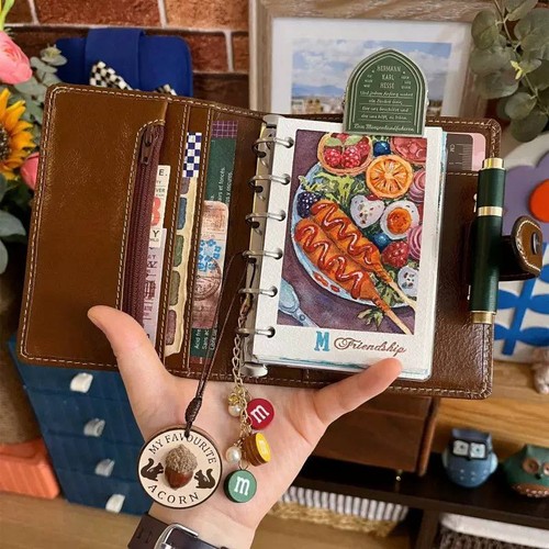 Leather ring binder - leather,