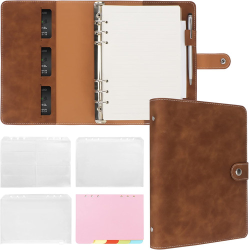 Fyy leather ring binder - leather, a5