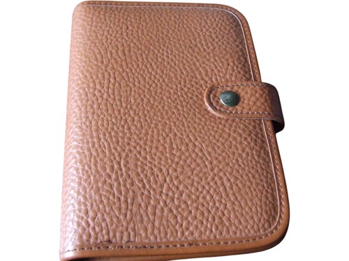 Leather time planner organizer - time,