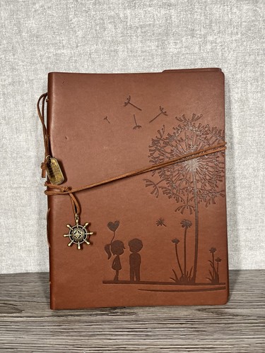 Brown leather look refillable - brown,