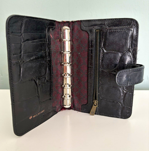 Mulberry black croc embossed - black, croc-embossed