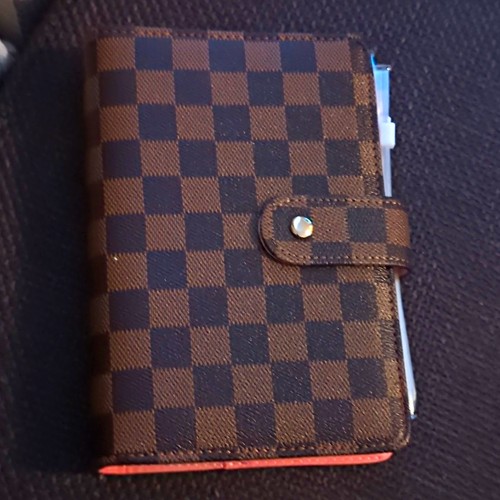 Brown black check faux - black,