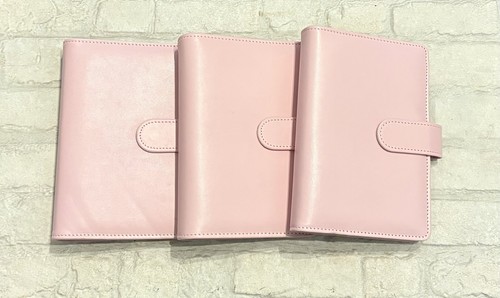 Pink faux leather ring - pink, binder