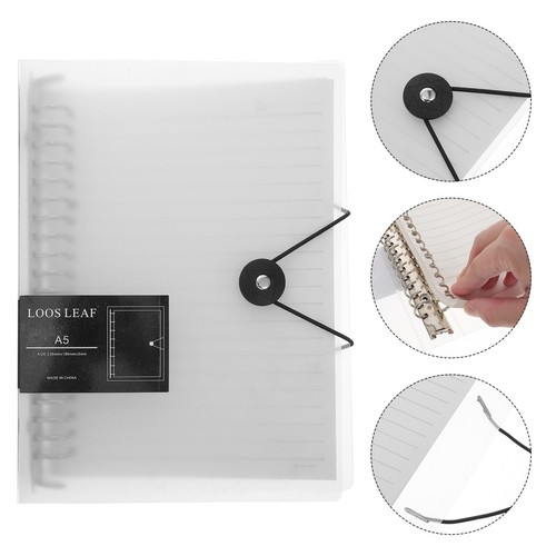 White paper ring binder - white,