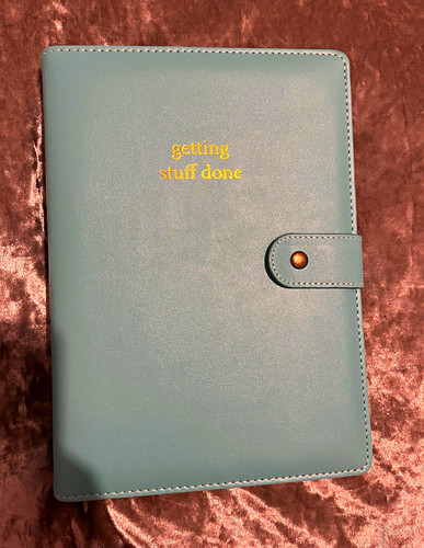 Teal ring binder - weekly, diary